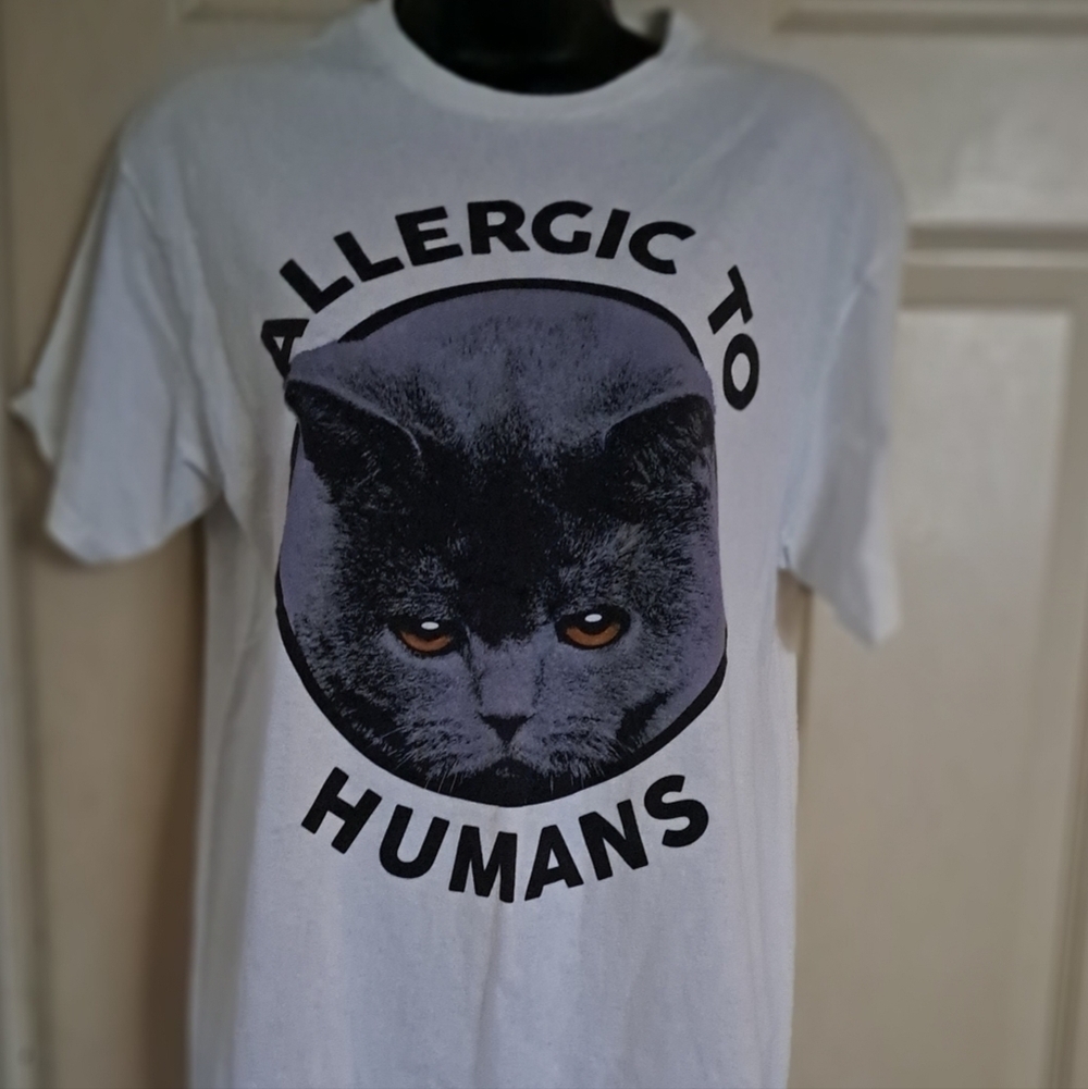 Graphic T-Shirt allergic to humans 5/$25